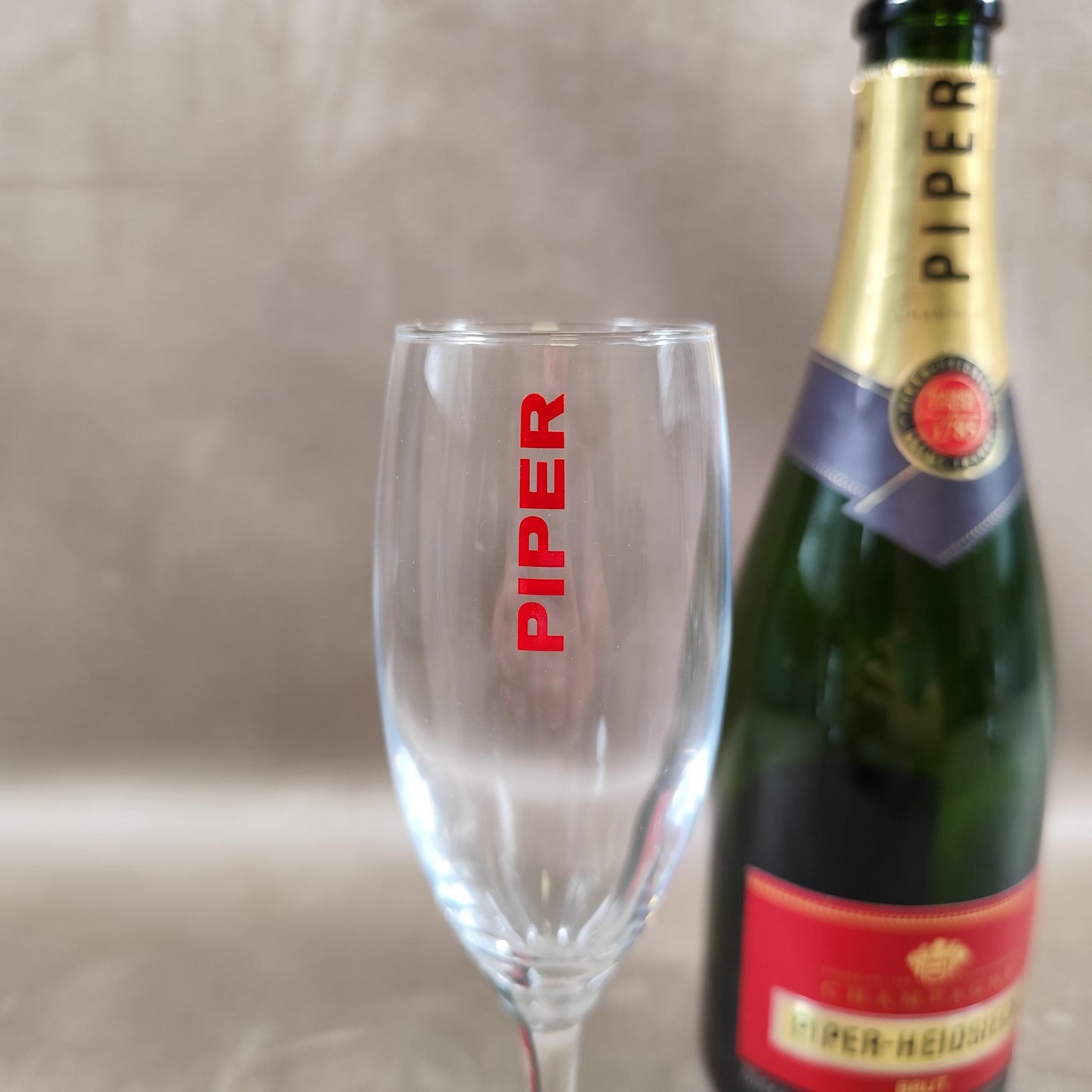 Lot de 2 flûtes à Champagne Piper-Heidsieck Made in France Vintage 1990