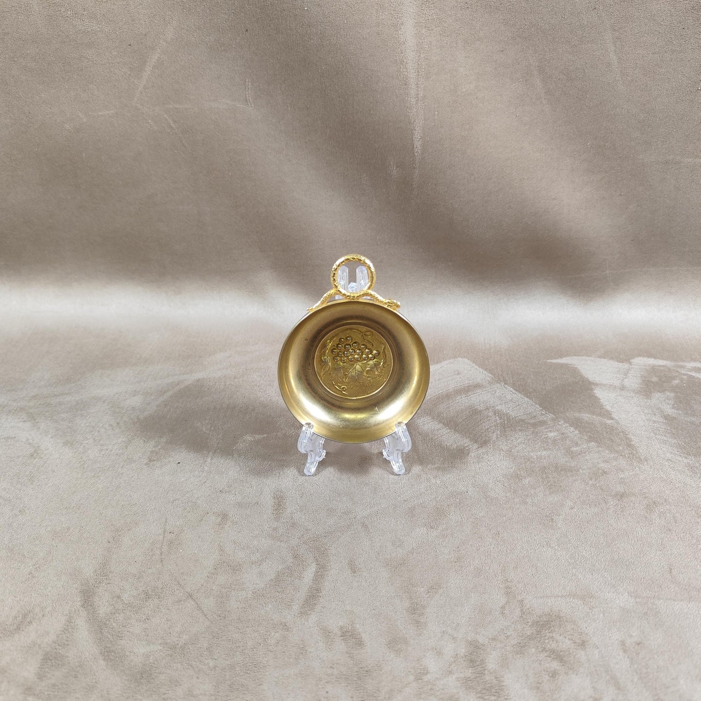 Tastevin en métal doré Made in France Vintage 1970