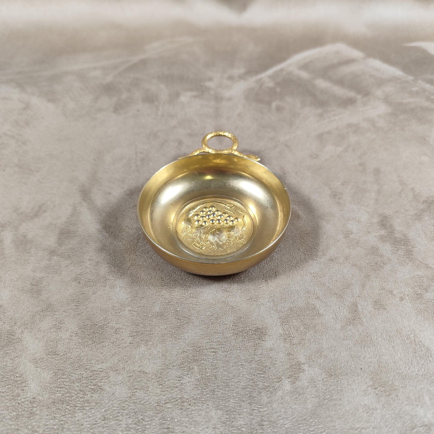 Tastevin en métal doré Made in France Vintage 1970