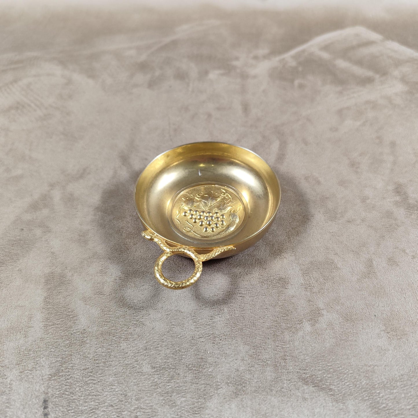 Tastevin en métal doré Made in France Vintage 1970