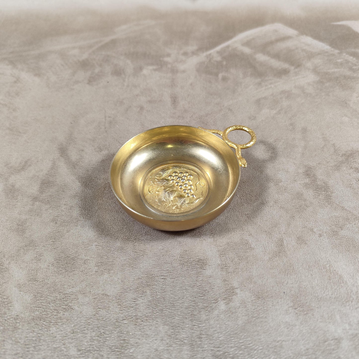 Tastevin en métal doré Made in France Vintage 1970