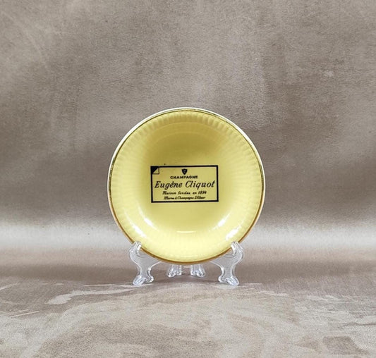 Cendrier Publicitaire Champagne Eugène Cliquot en faience par Orchies Made in France Vintage 1970