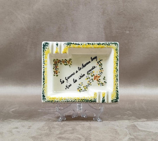 Cendrier Publicitaire Champagne Palmer en faience Made in France Vintage 1970