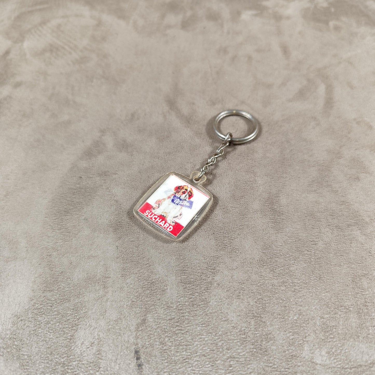 Porte clés Publicitaire Chien animé Chocolat Suchard Milka Made in France Vintage 1970