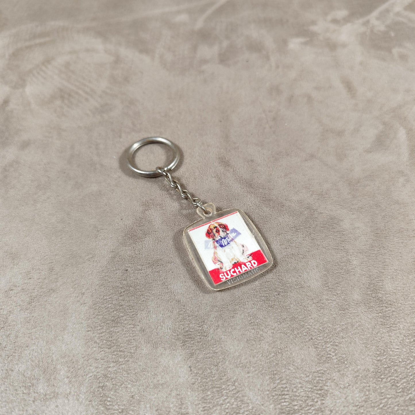 Porte clés Publicitaire Chien animé Chocolat Suchard Milka Made in France Vintage 1970