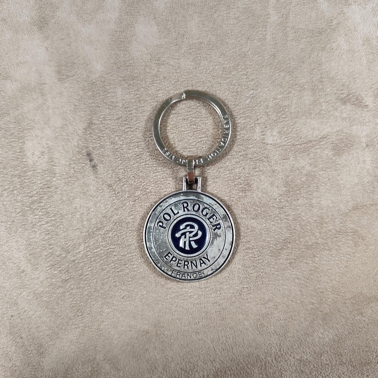 Porte clés Pol Roger en acier Made in France Années 1980