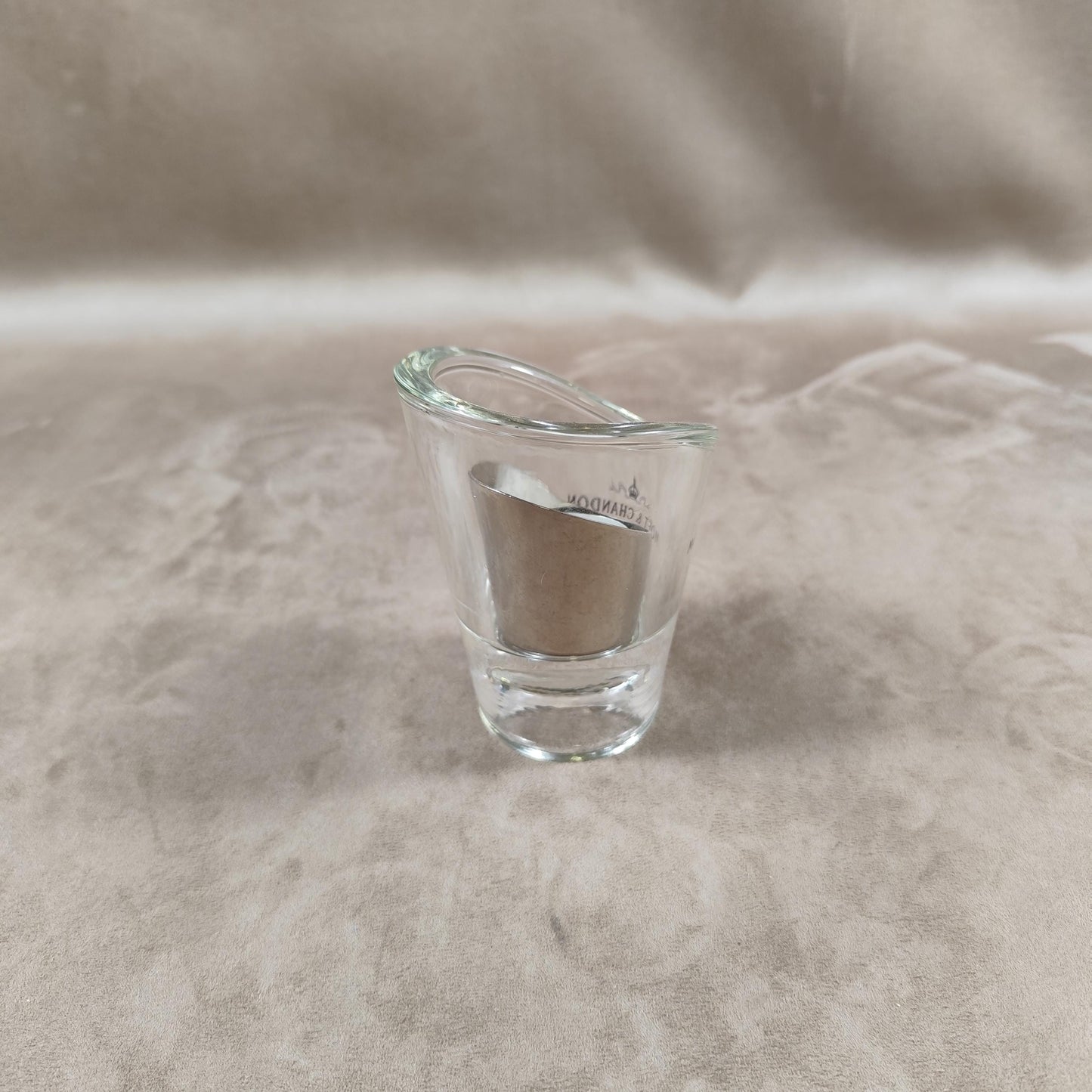 RARE Bougeoir ou photophore Champagne Moet & Chandon en verre Made in France Vintage 1980