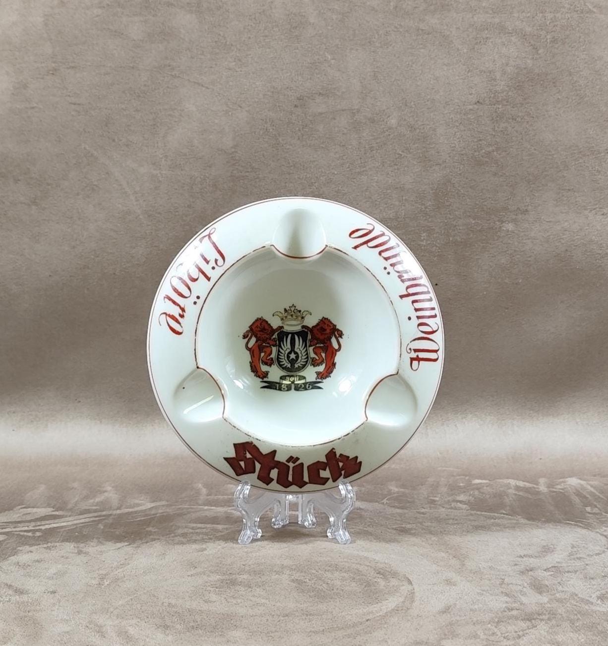 Cendrier Publicitaire Liqueur Stuck en faience par Savaria Made in France Vintage 1970
