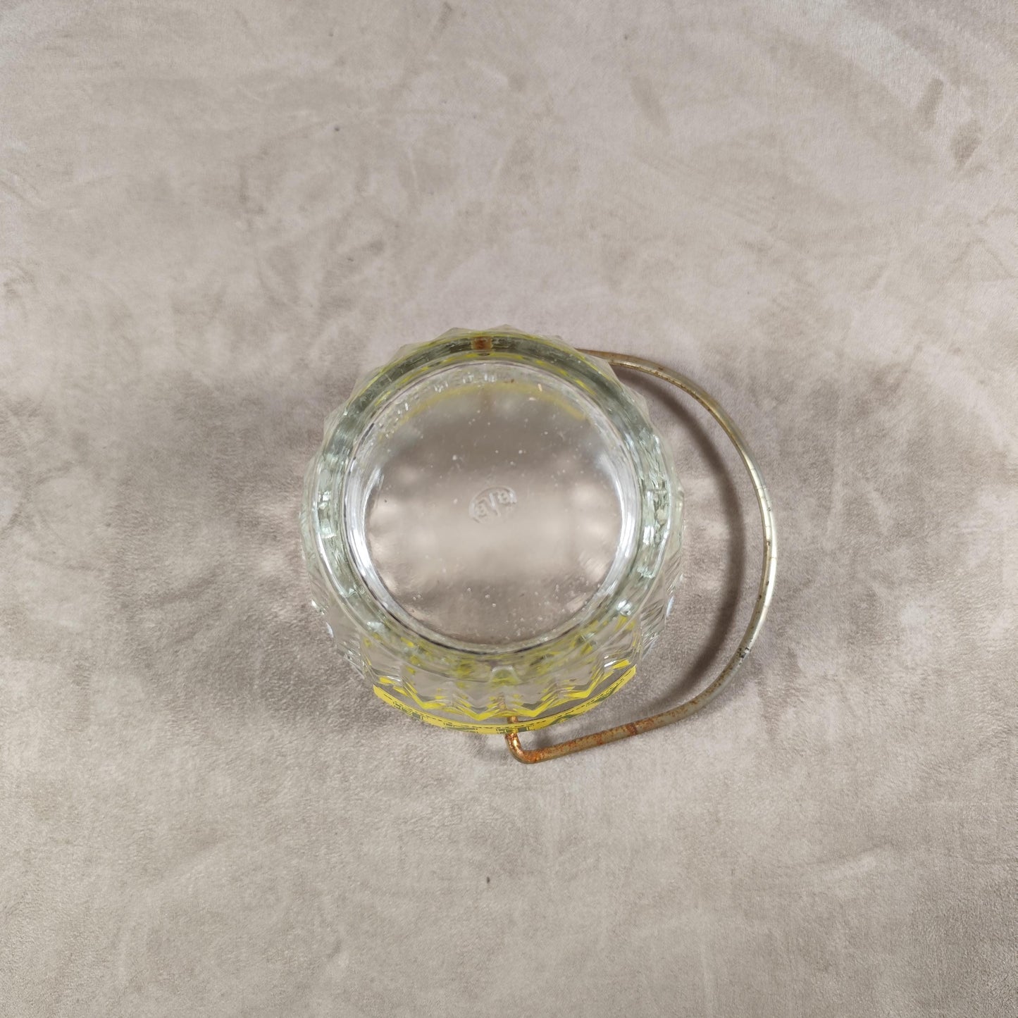 Seau à glaçons en verre Liqueur Aveze Made in France Vintage 1970