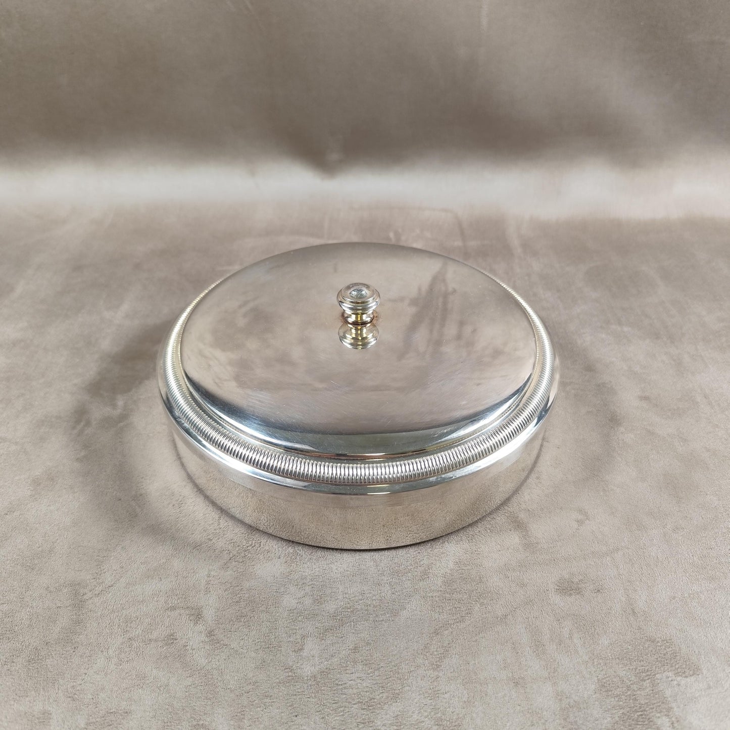 Poubelle de table en Métal Argenté avec Orfèvrerie de France  Made in France Vintage 1900