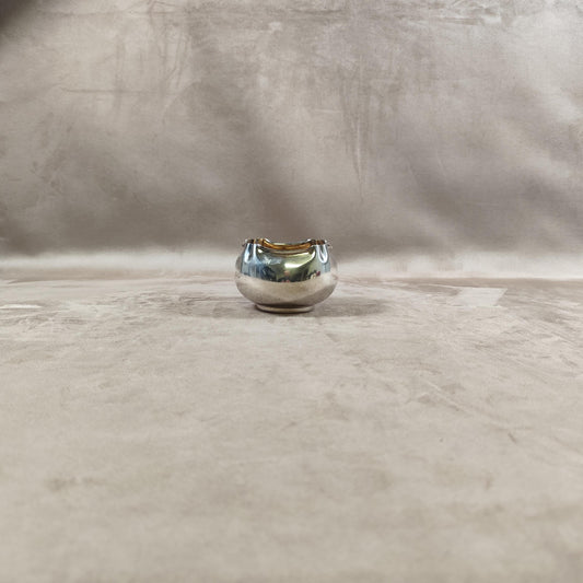 Pot en métal argenté avec poinçon dorfèvre P.Foucard Made in France Vintage 1960