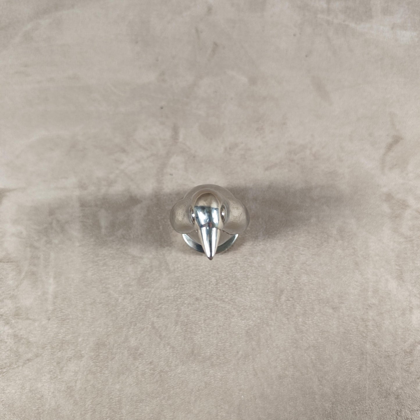 Décapsuleur Ouvre Bouteille en forme de Pingouin en Métal Argenté Made in France Vintage 1970