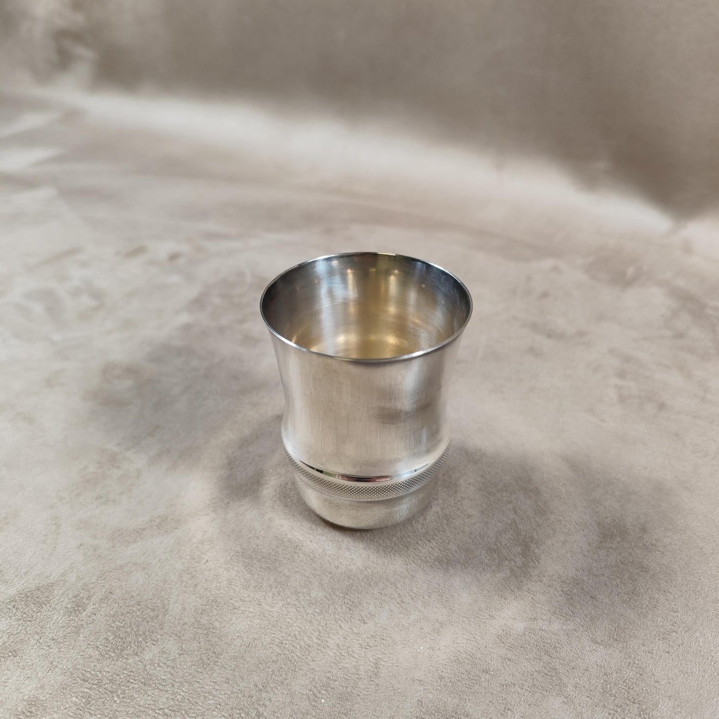 Timbale de baptême en métal argenté Poinçon d'orfèvre Noël Collet Made in France Vintage 1920