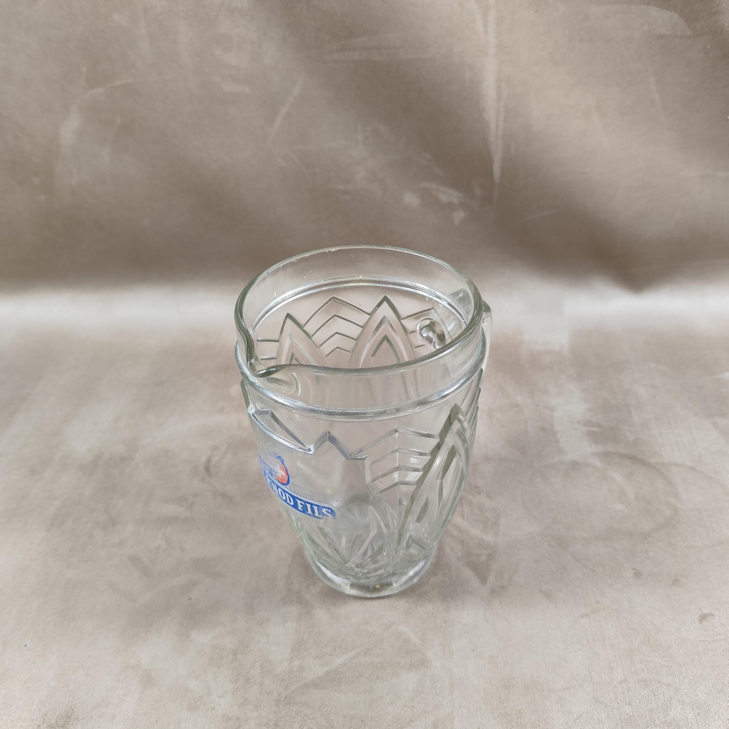 Cruche à eau Pernod Fils en verre Made in France Vintage 1970