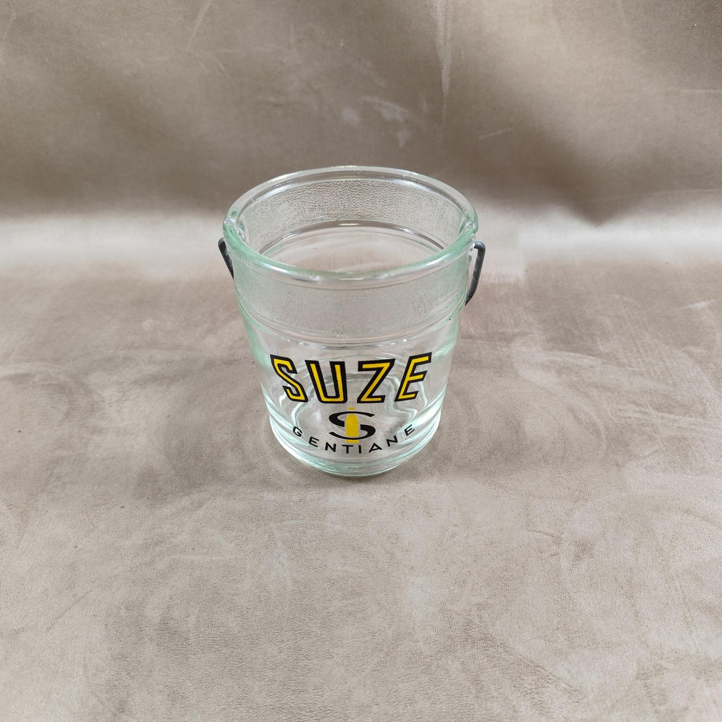 RARE Seau à glaçons en verre Suze vintage 1970