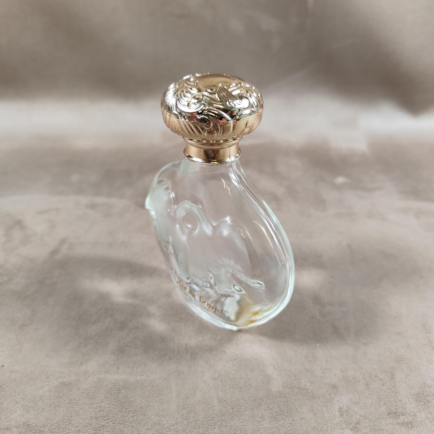 Flacons de parfums vide Nina Ricci Paris L'air du Temps par René Lalique en verre vintage Made in France