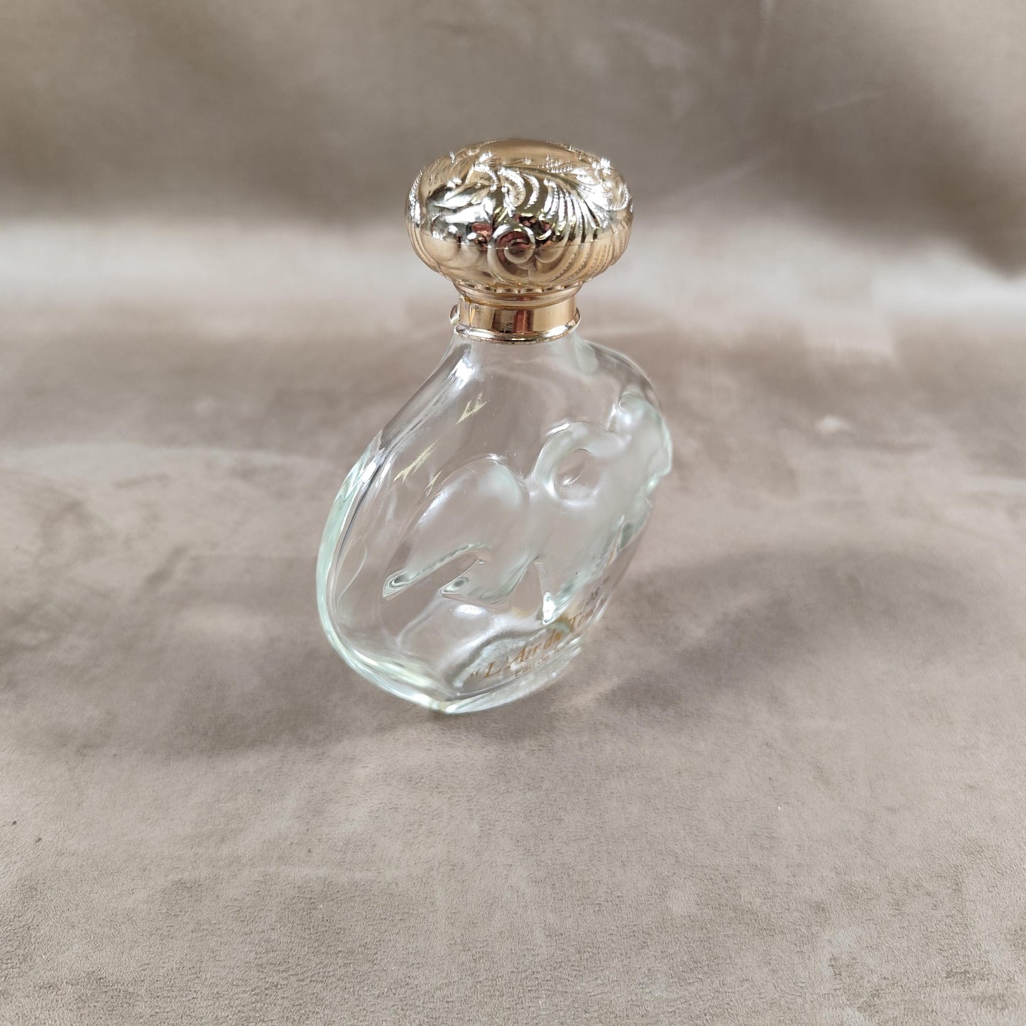 Flacons de parfums vide Nina Ricci Paris L'air du Temps par René Lalique en verre vintage Made in France