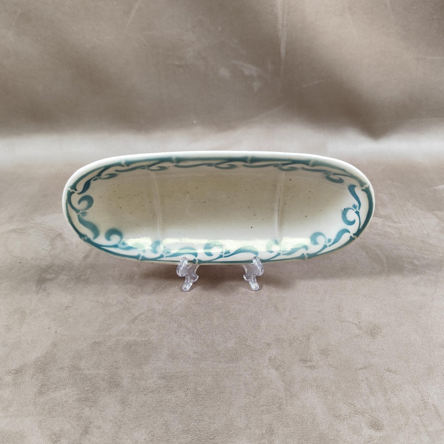 Porte savon en faïence par Keller et Guerin Made in France 1900