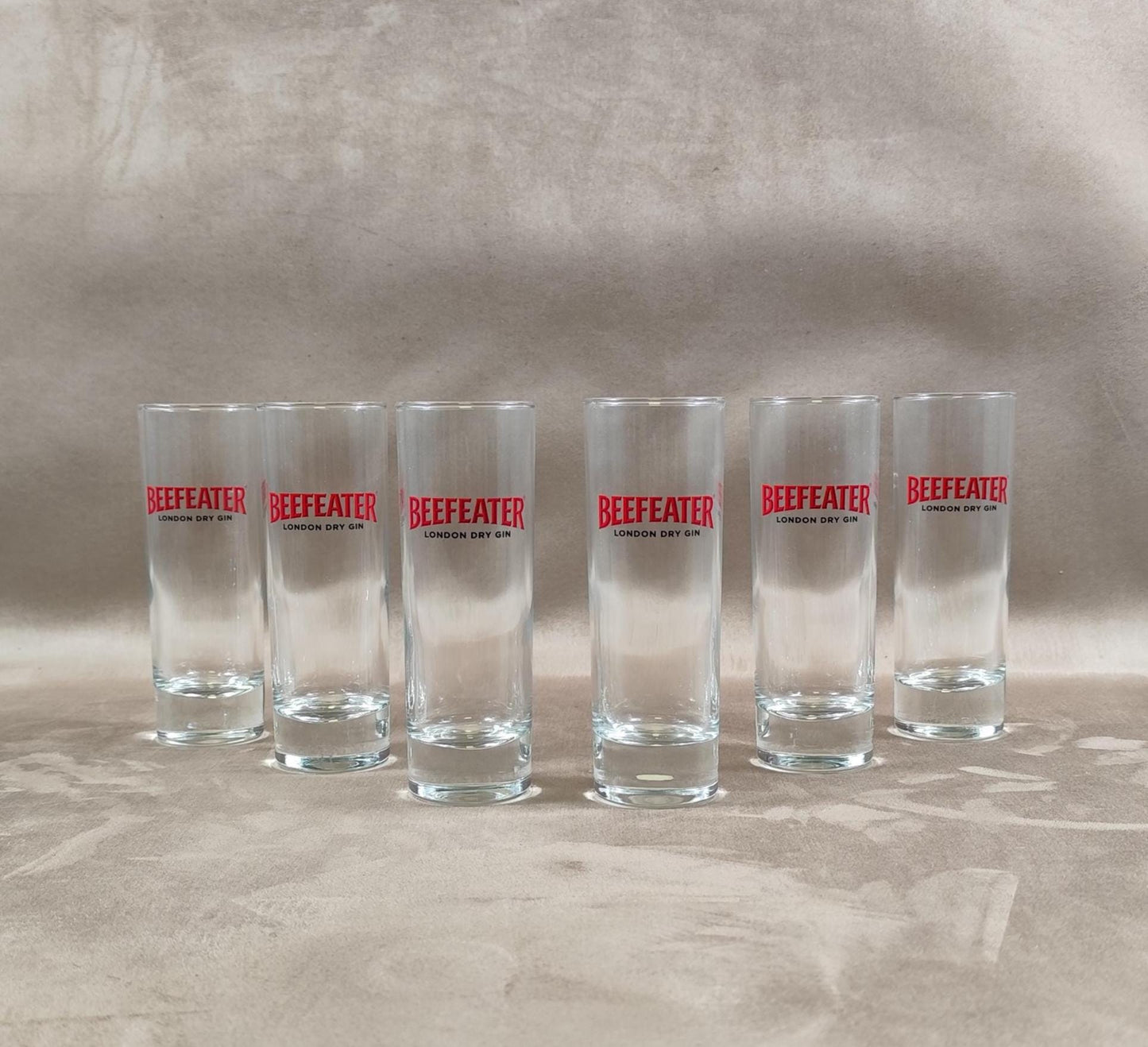 Lot de 6 verres Beefeater london dry gin Made in France Vintage 1980