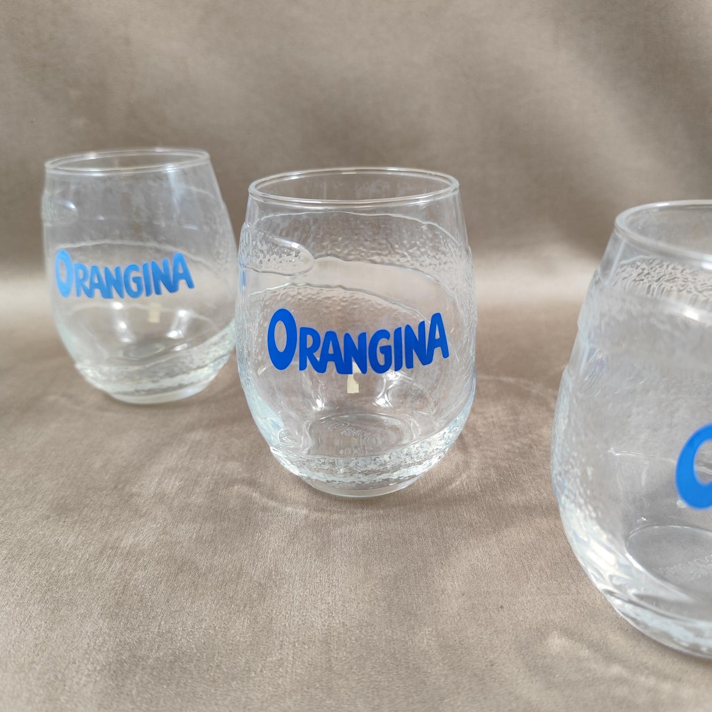 Lot de 6 verres à Orangina en verre Made in France Vintage 1980