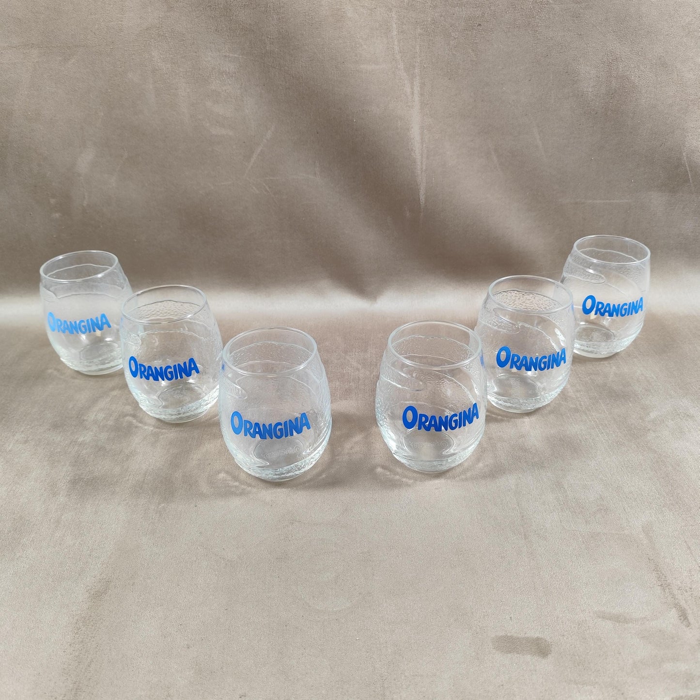 Lot de 6 verres à Orangina en verre Made in France Vintage 1980