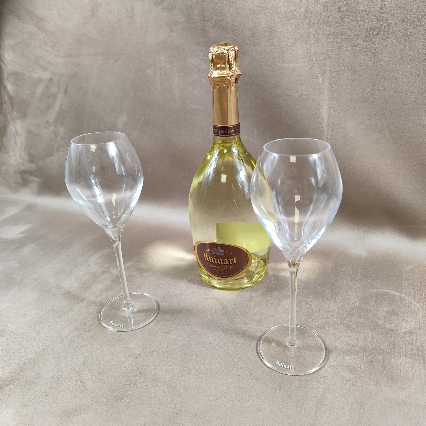 Lot de 2 flutes Champagne Ruinart Made in France Vintage 1980