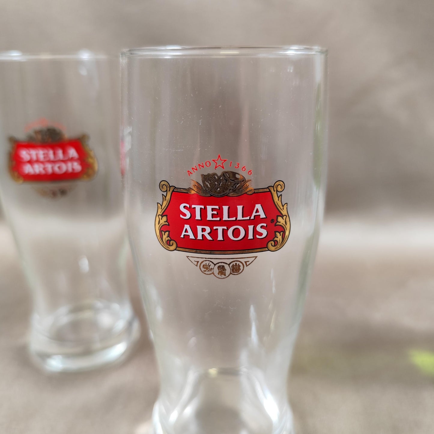 Lot de 6 verres à bière Stella Artois en verre Made in France Vintage 1980