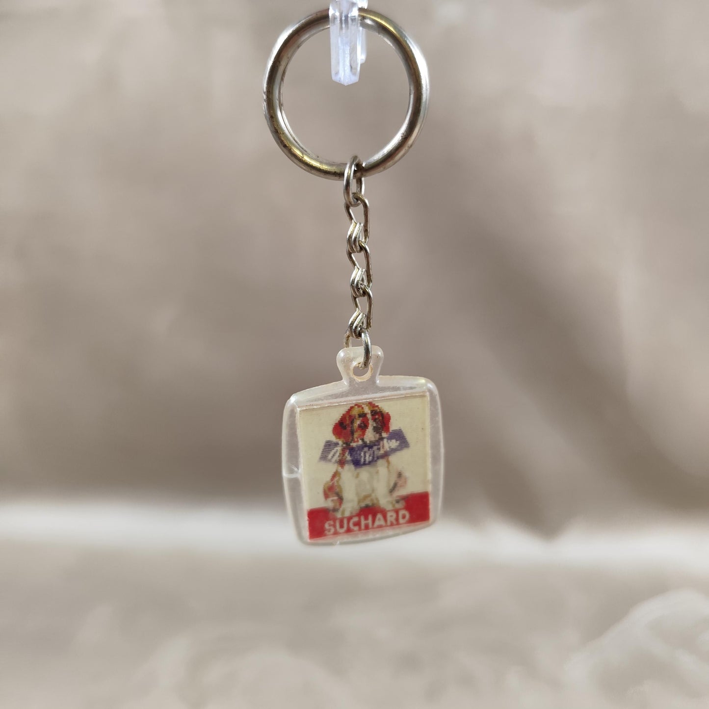 Porte clés Publicitaire Chien animé Chocolat Suchard Milka Made in France Vintage 1970