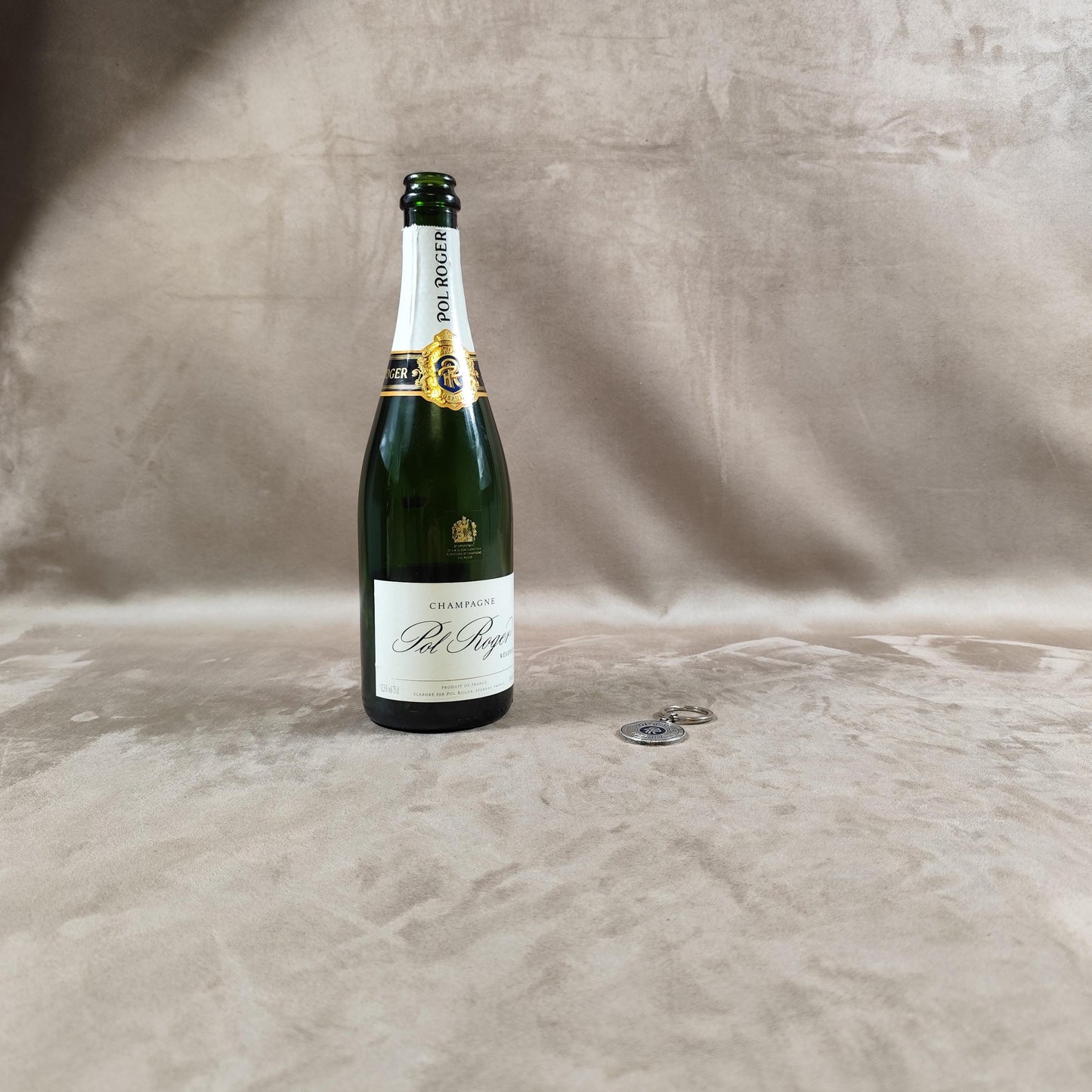 Porte clés Pol Roger en acier Made in France Années 1980