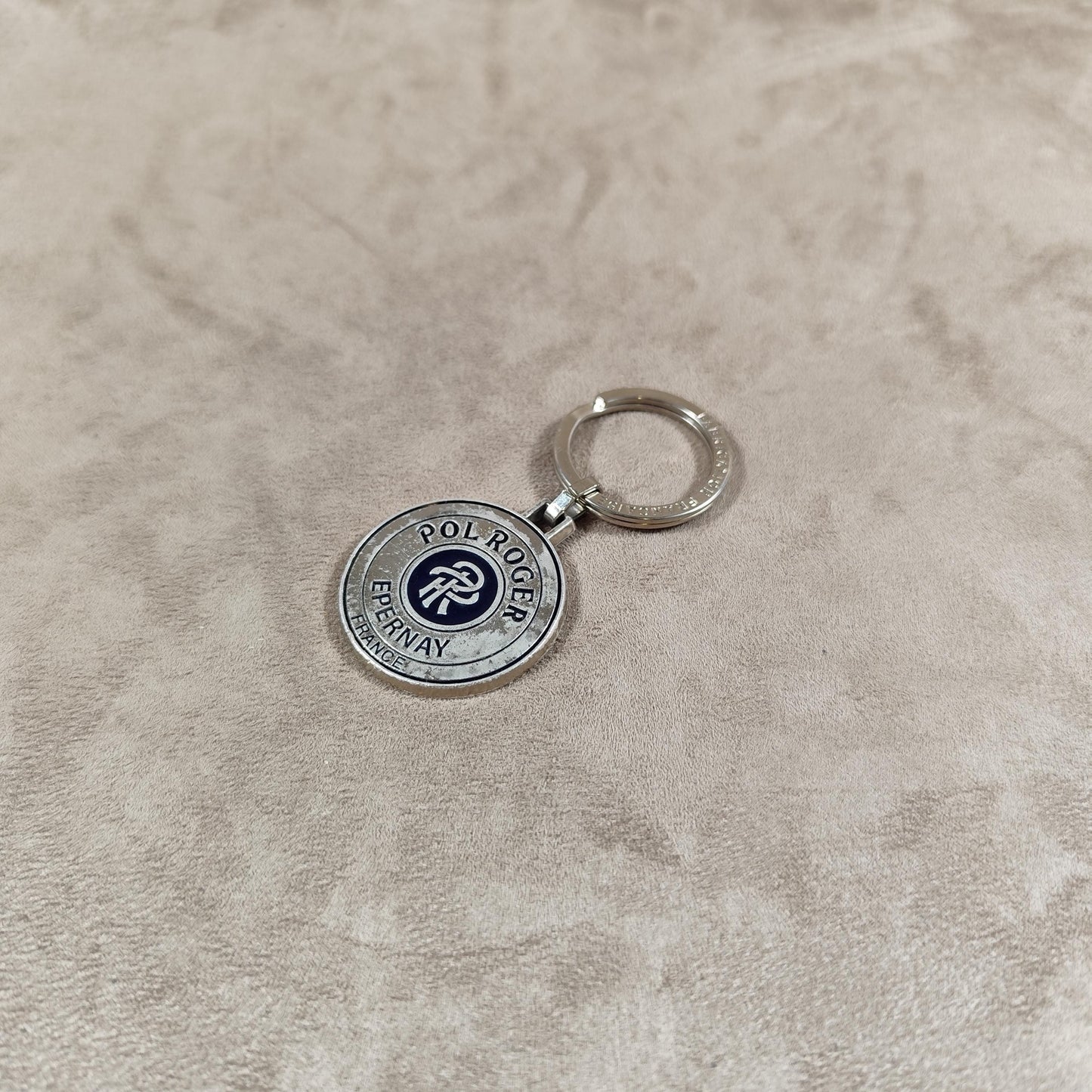 Porte clés Pol Roger en acier Made in France Années 1980