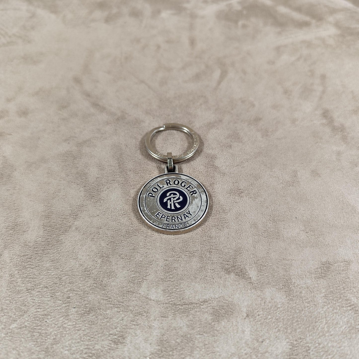 Porte clés Pol Roger en acier Made in France Années 1980