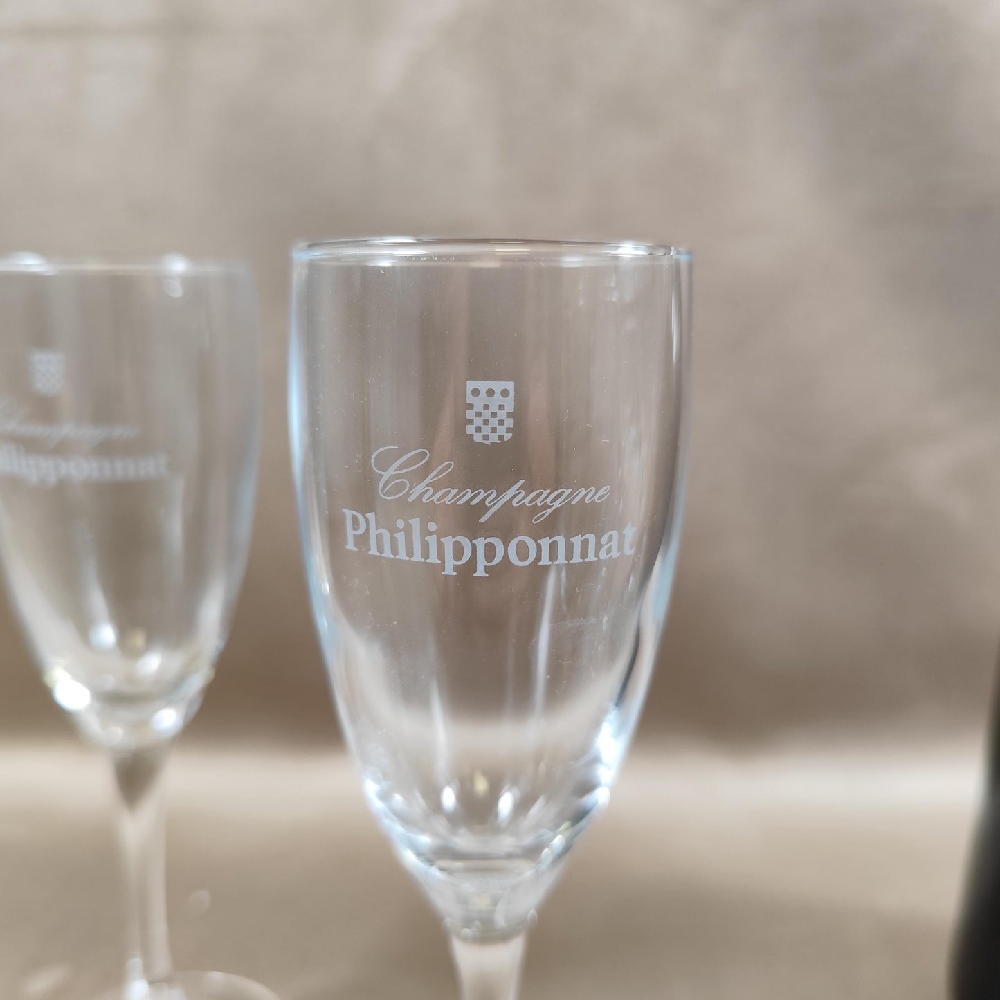 Lot de 6 Flûtes Champagne Philipponnat Made in France Vintage 1970