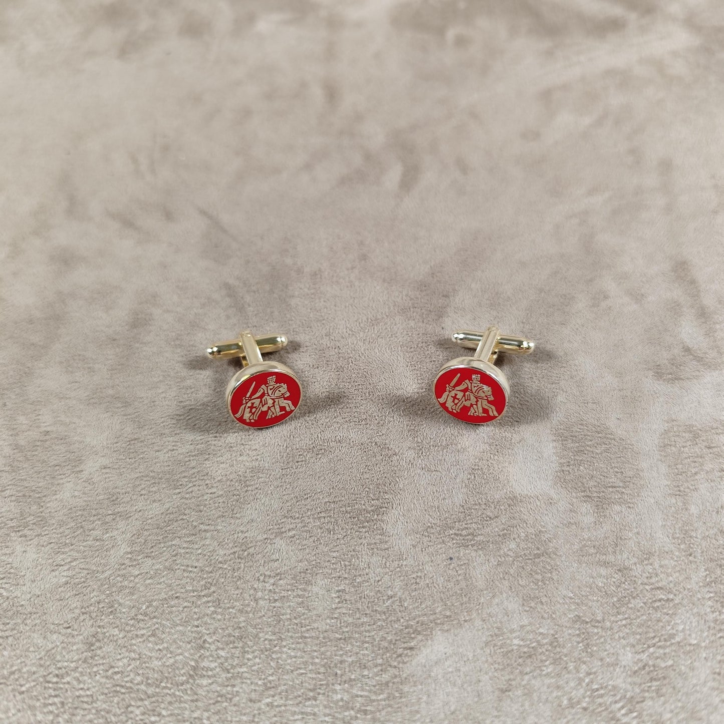 Paire de Bouton de manchette Taittinger en acier Made in France