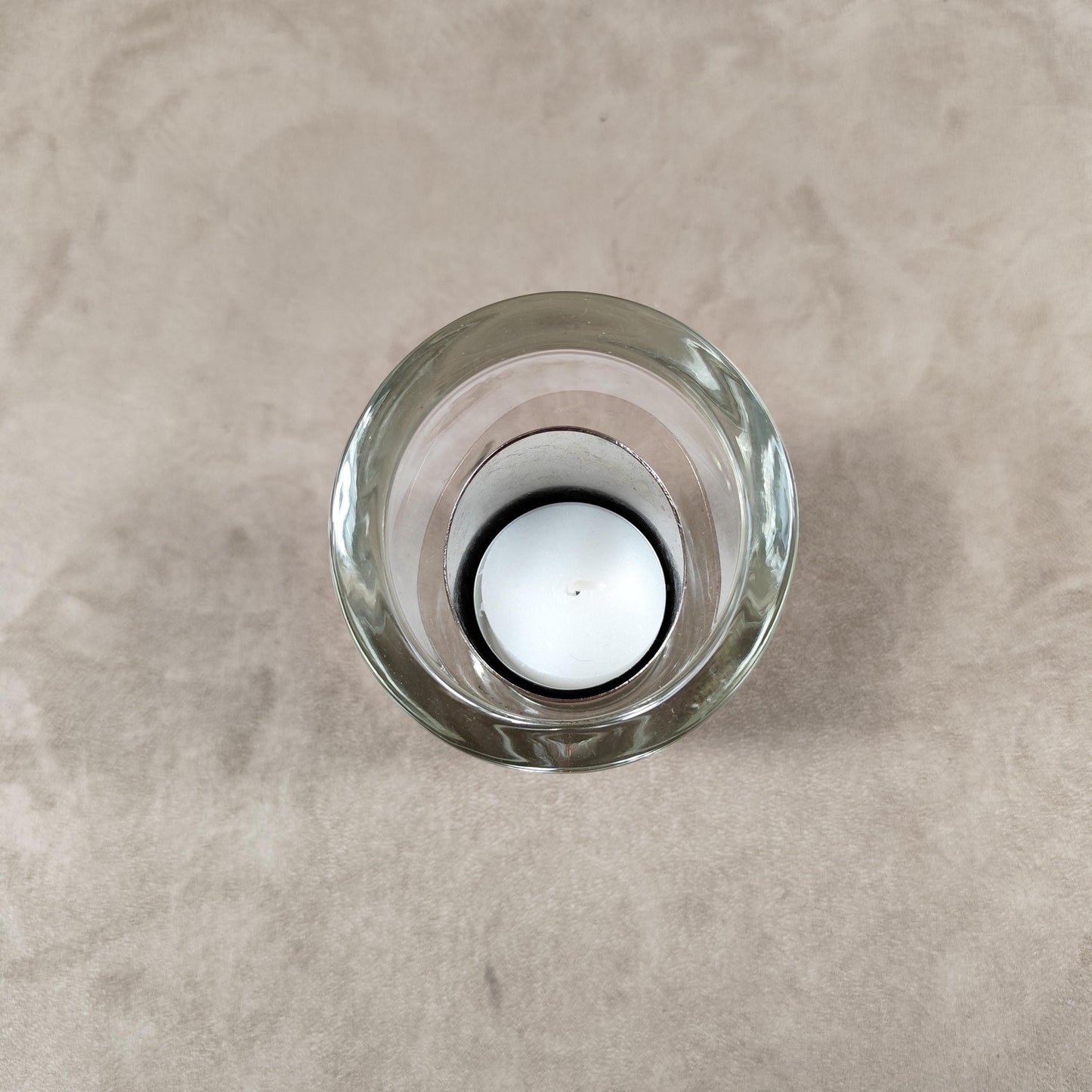 RARE Bougeoir ou photophore Champagne Moet & Chandon en verre Made in France Vintage 1980