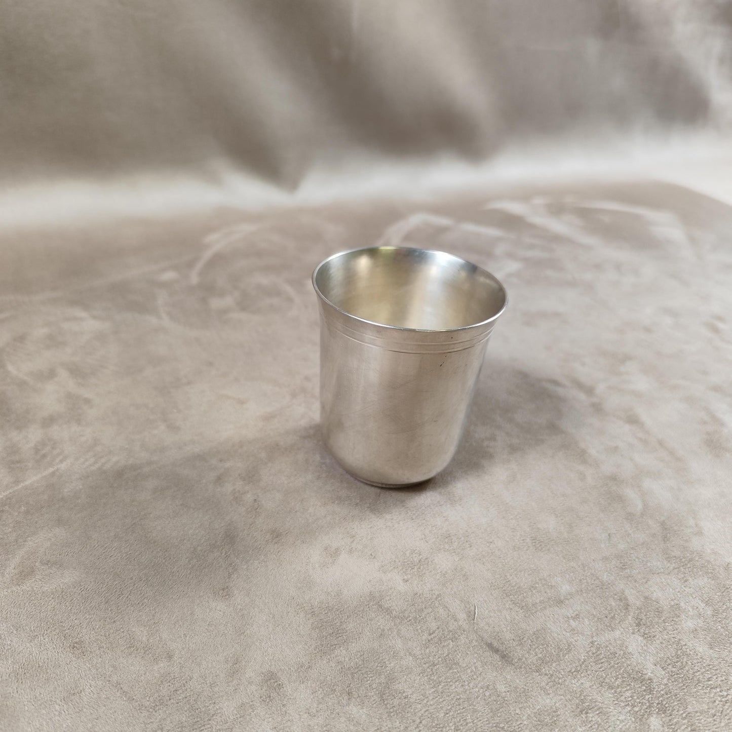 RARE Timbale de Baptême Christofle en Métal Argentée en écrin Made in France, Vintage 1970