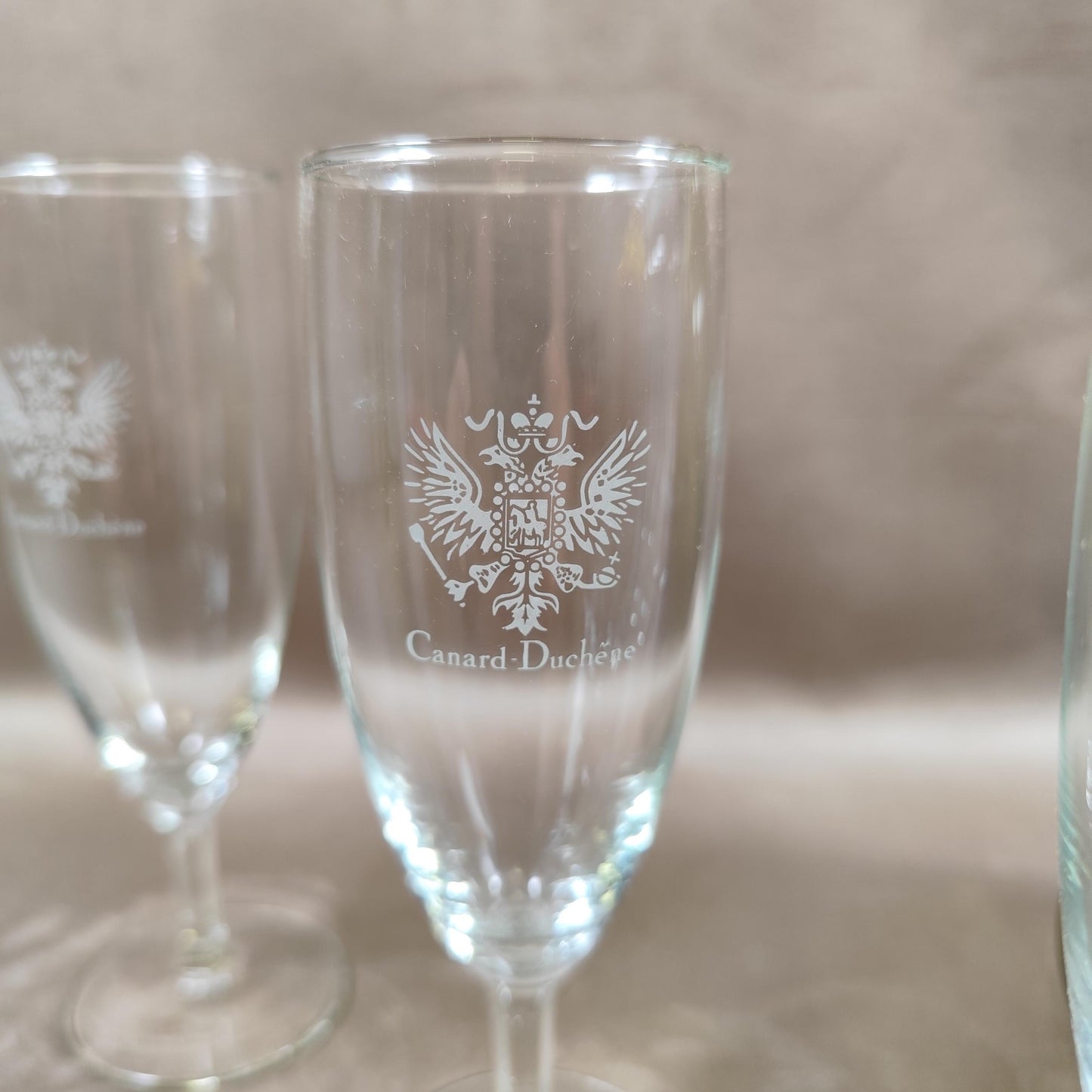 Lot de 6 flûtes Champagne Canard-Duchêne Made in France Vintage 1970