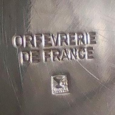 Poubelle de table en Métal Argenté avec Orfèvrerie de France  Made in France Vintage 1900