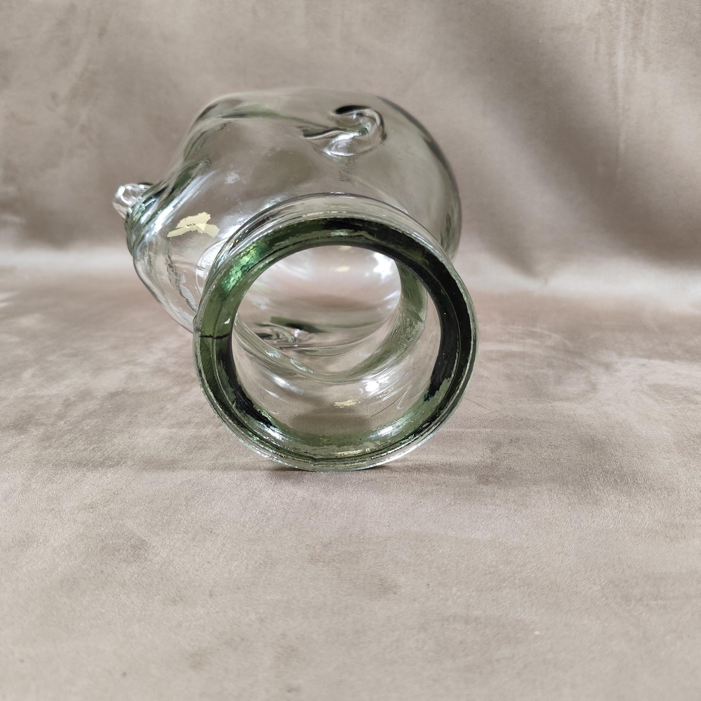 VERY RARE Tête Marotte Porte Chapeau en verre Made in France Vintage 1900