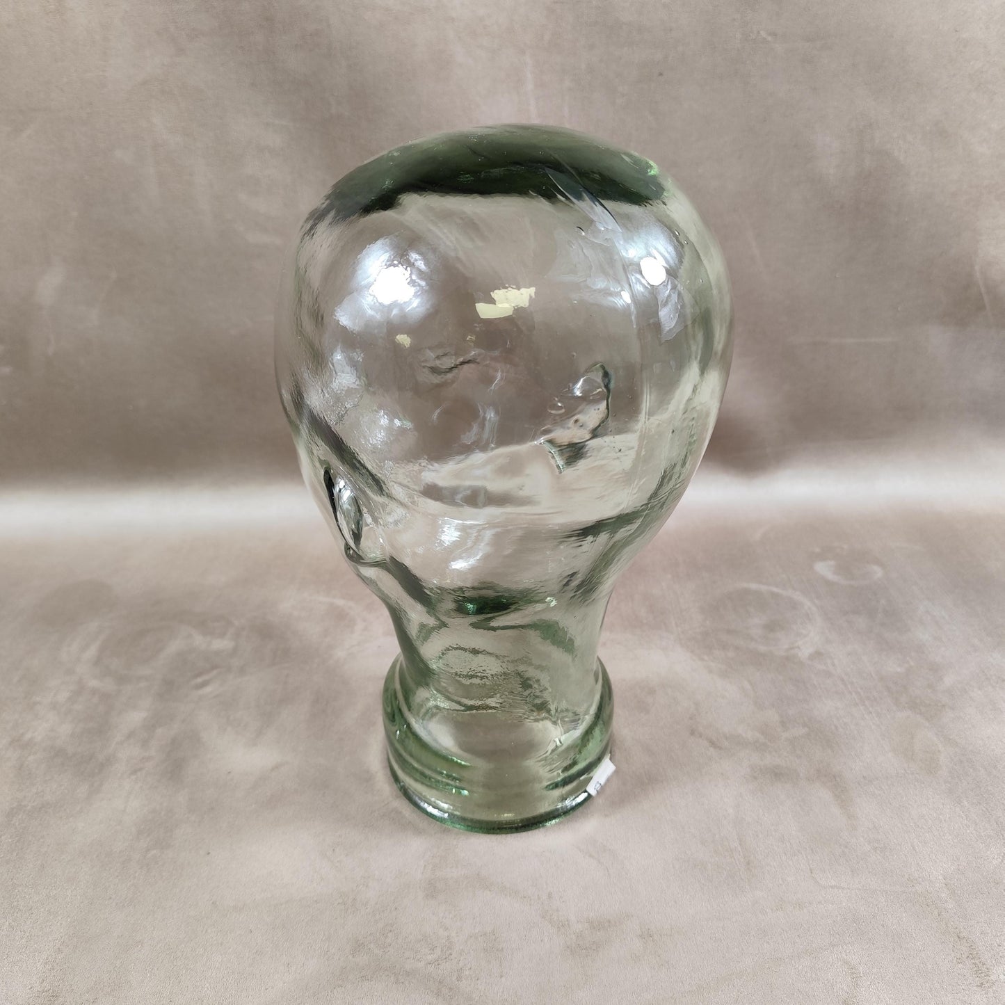 VERY RARE Tête Marotte Porte Chapeau en verre Made in France Vintage 1900