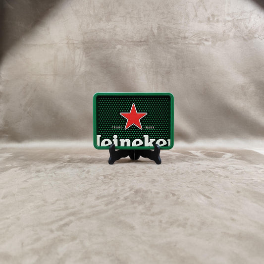 Tapis de bar HEINEKEN en plastique et aluminium Made in France Vintage 1980