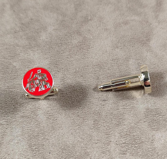 Paire de Bouton de manchette Taittinger en acier Made in France