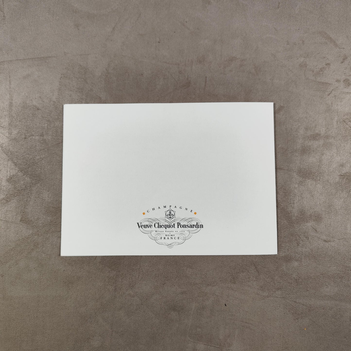 Enveloppe et carte Nouvel An Champagne Veuve Clicquot Made in France Vintage 1993