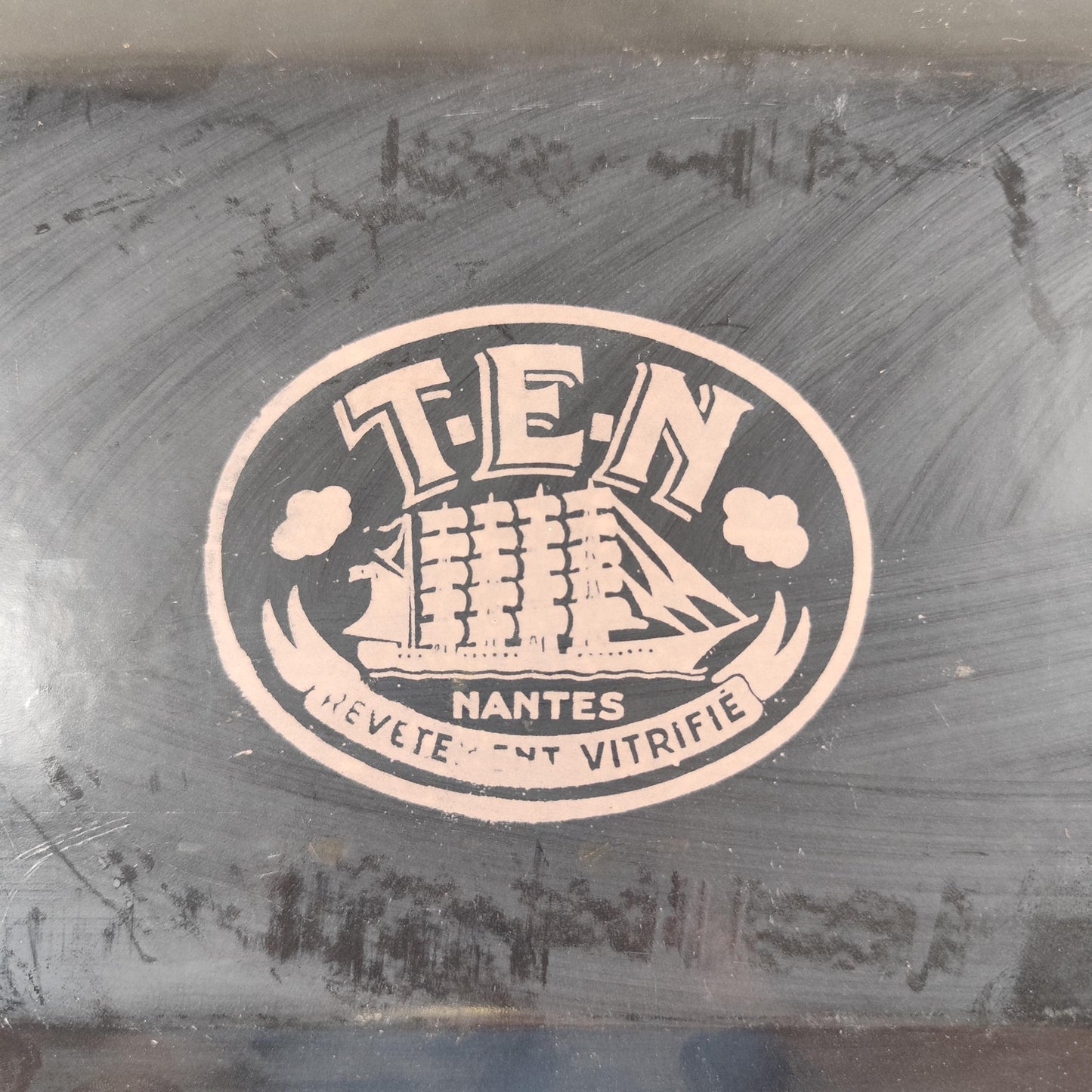 Plateau de Service Tôlerie Émaillerie Nantaise en métal Made in France Vintage 1970