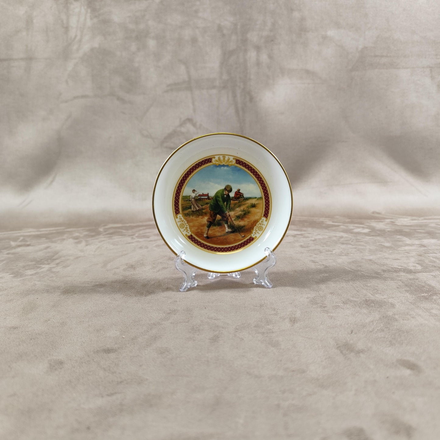 Cendrier Royal Worcester Golfing Collection par Mervyn Buckley Vintage 1970