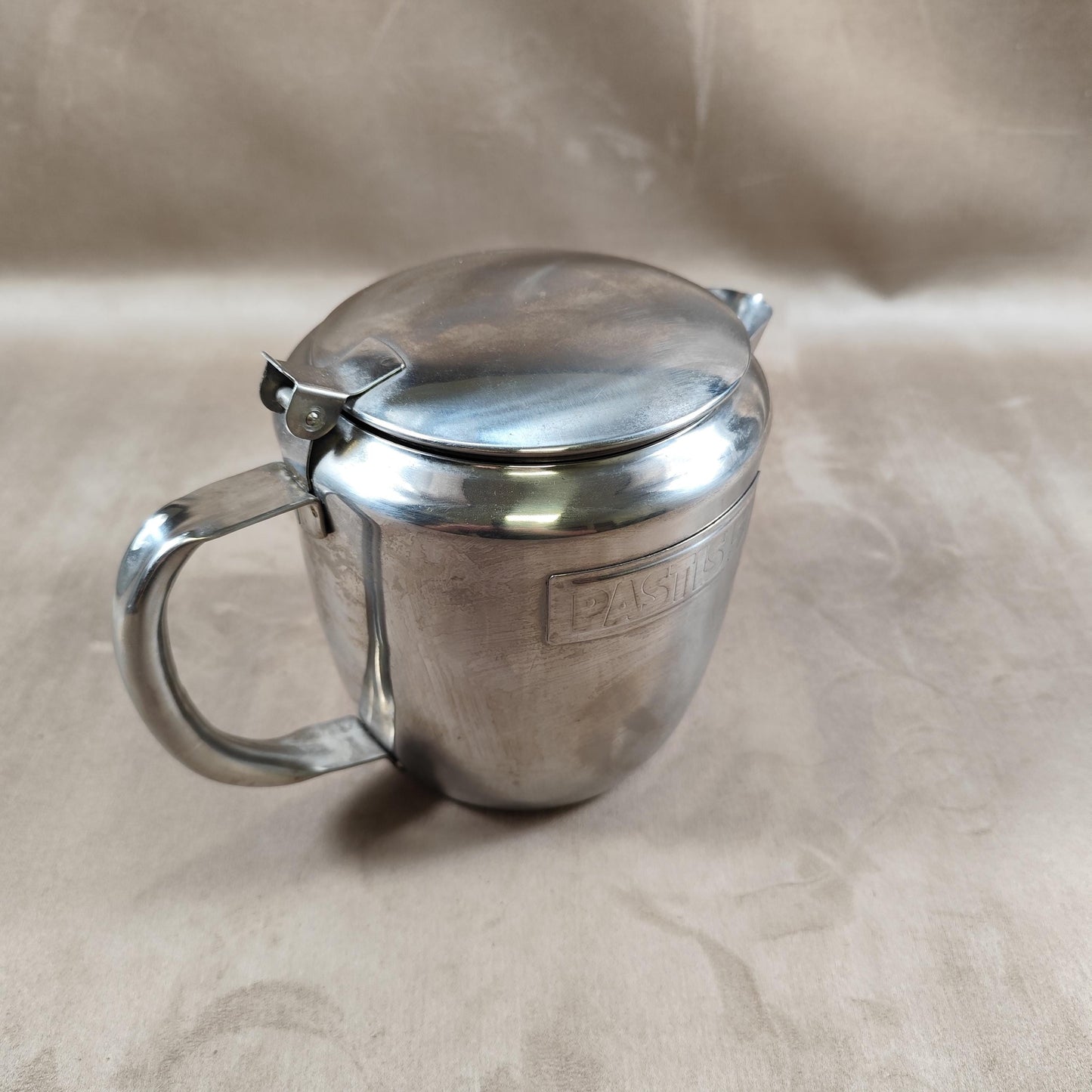 RARE Pichet Pastis 51 Pichet à eau en acier inoxydable Made in France Vintage 1970