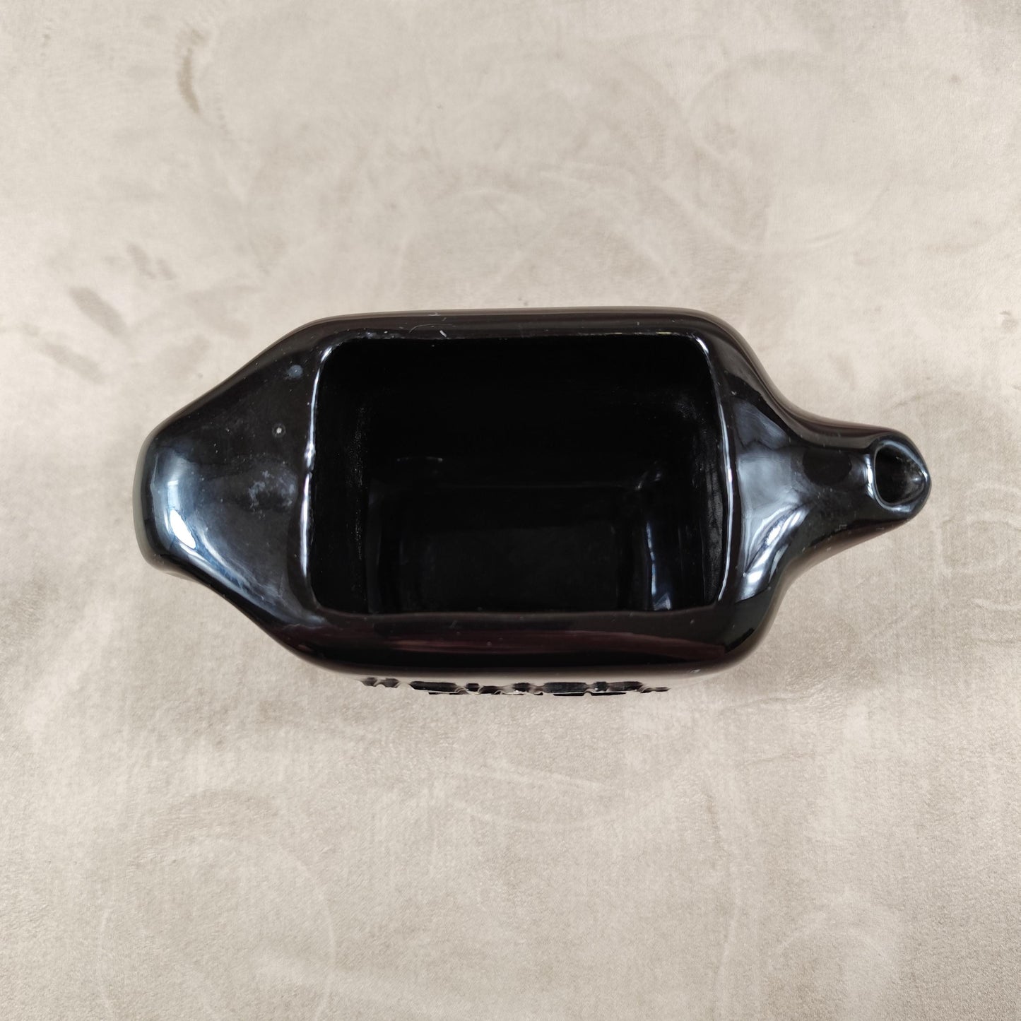 Cruche publicitaire en céramique Whisky Black & White Made in England vintage 1980