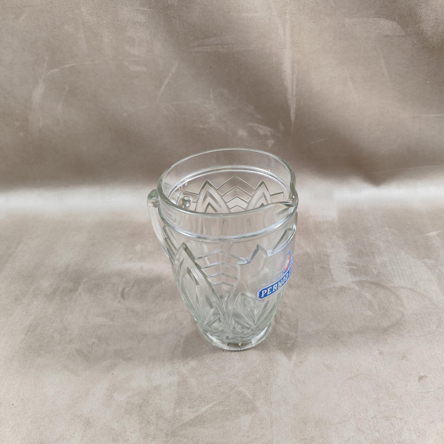 Cruche à eau Pernod Fils en verre Made in France Vintage 1970