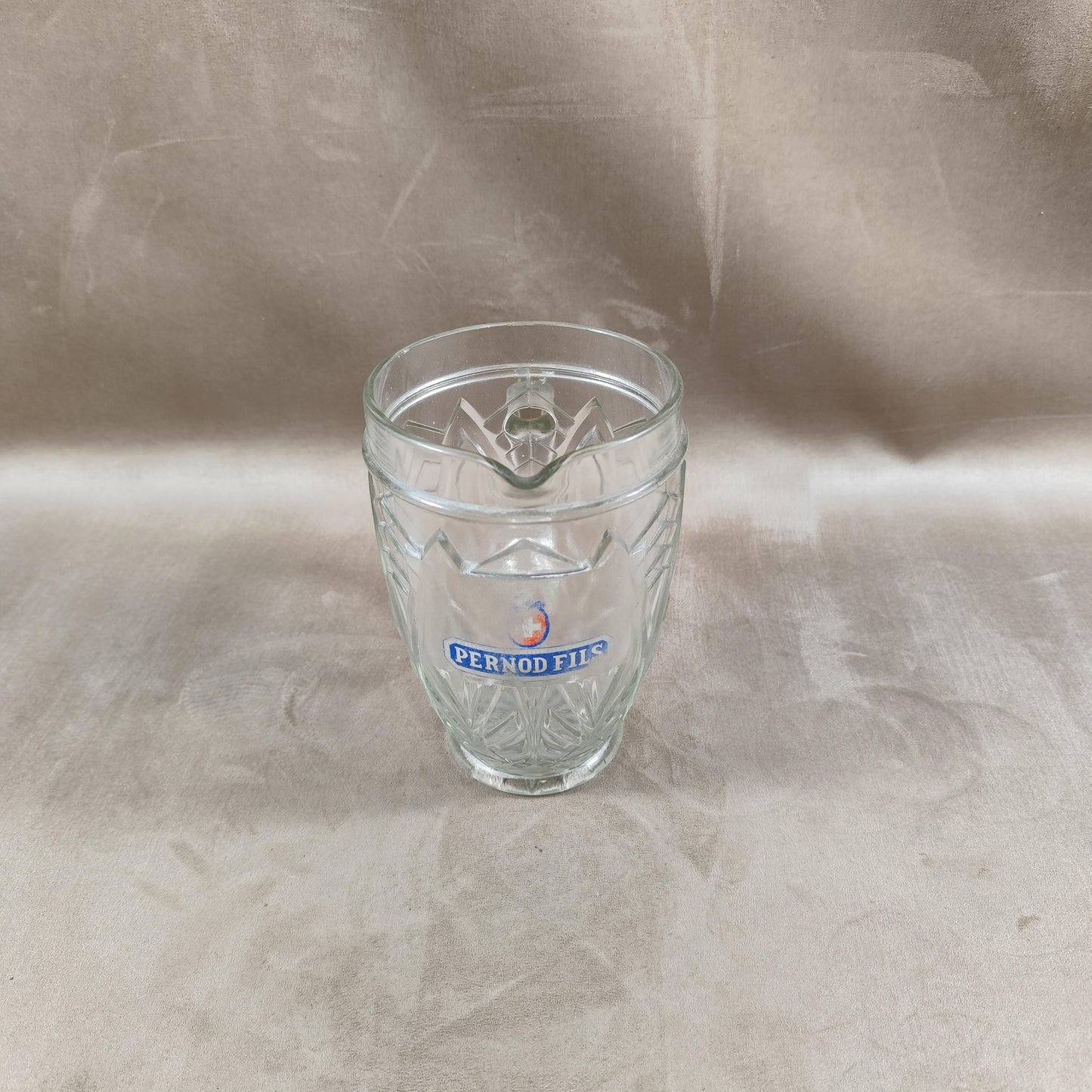 Cruche à eau Pernod Fils en verre Made in France Vintage 1970