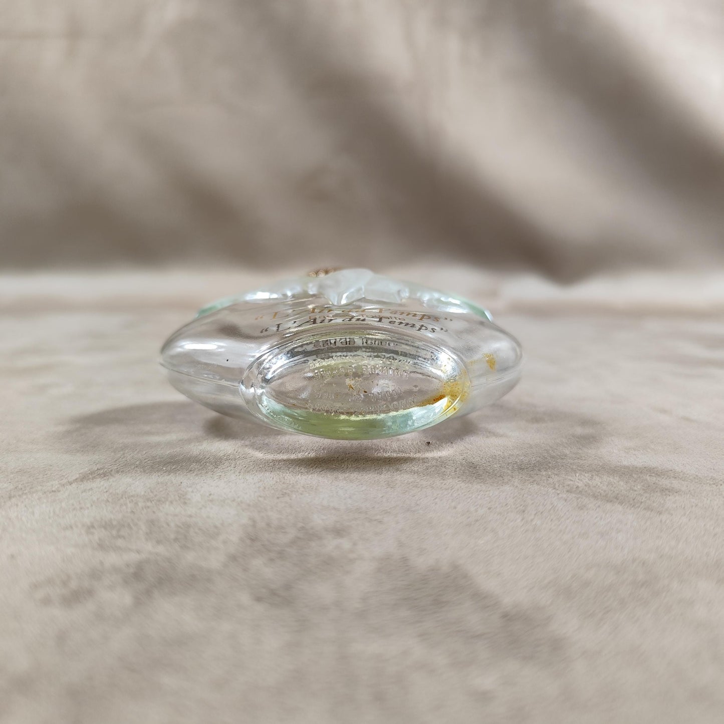 Flacons de parfums vide Nina Ricci Paris L'air du Temps par René Lalique en verre vintage Made in France