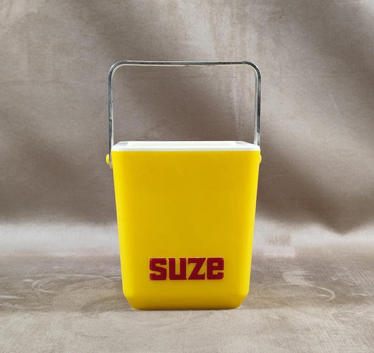 RARE Seau à glaçons en plastique jaune Suze Made in France vintage 1970